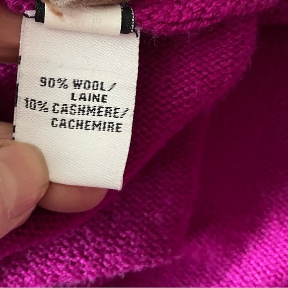 EUC Diane von Furstenberg pink Ahiga Turtleneck Poncho Sweater, P/S (O/S) - Picture 7 of 8